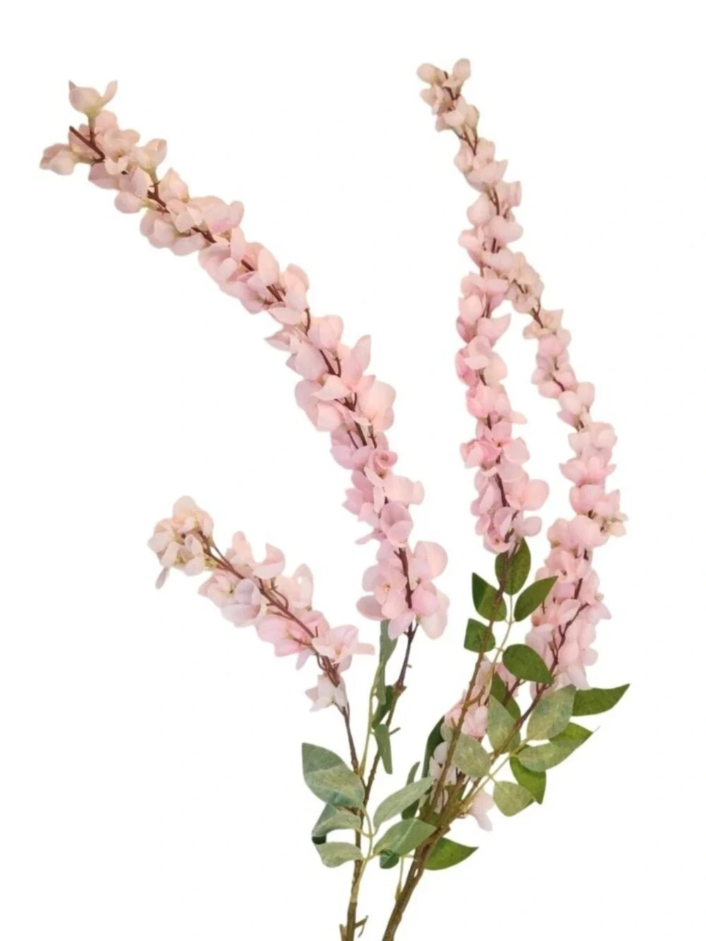 Blush Pink Wisteria Stem 43 Inch Artificial Hanging Flowers Silk Wisteria Spray